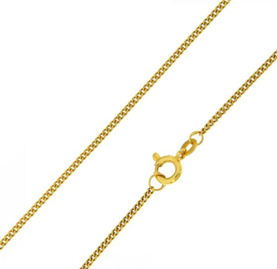 Αλυσίδα λαιμού ασήμι gourmet 2mm-45cm. Κλασικό σχέδιο από ασήμι 925, επιχρυσωμένο.