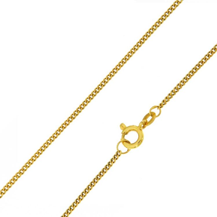Αλυσίδα λαιμού ασήμι gourmet 2mm-45cm. Κλασικό σχέδιο από ασήμι 925, επιχρυσωμένο.