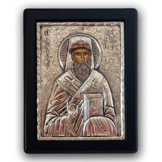 Ασημένια εικόνα Άγιος Νεκτάριος Α 121