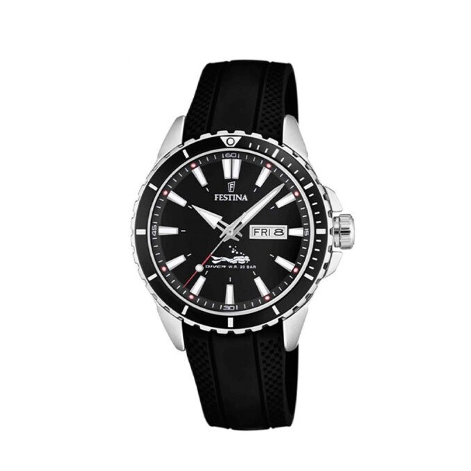 Ανδρικό ρολόι Festina Divers Black Rubber Strap F20378-1
