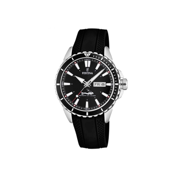 Ανδρικό ρολόι Festina Divers Black Rubber Strap F20378-1