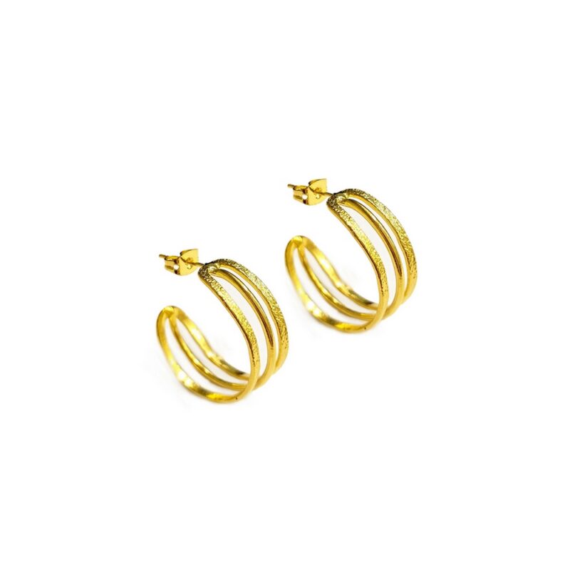 Σκουλαρίκια κρίκοι επίχρυσοι.