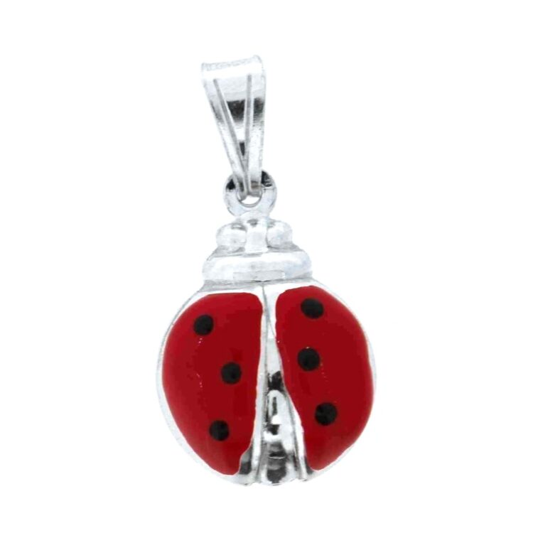 Ασημένιο παιδικό μενταγιόν πασχαλίτσα