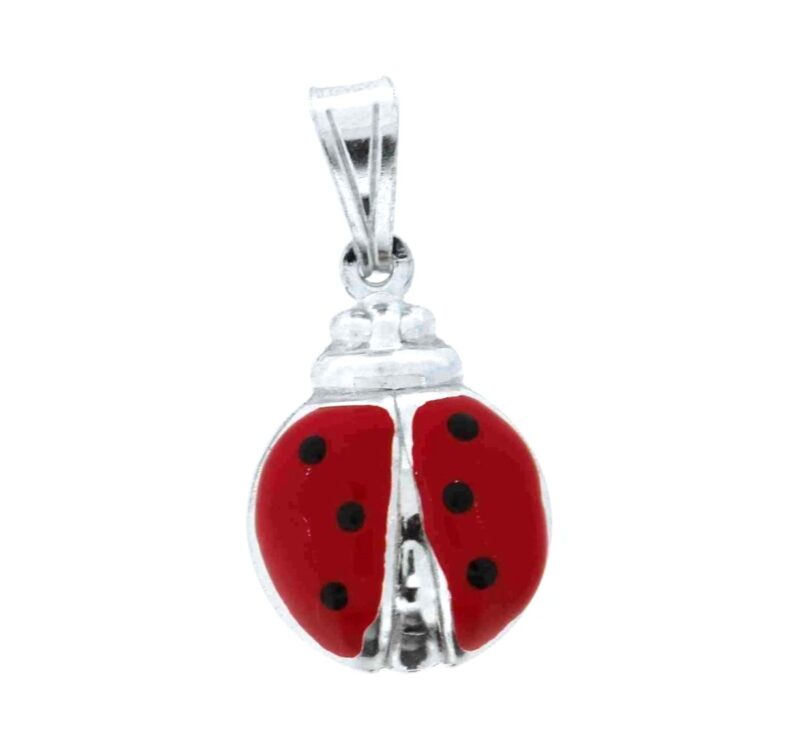 Ασημένιο παιδικό μενταγιόν πασχαλίτσα