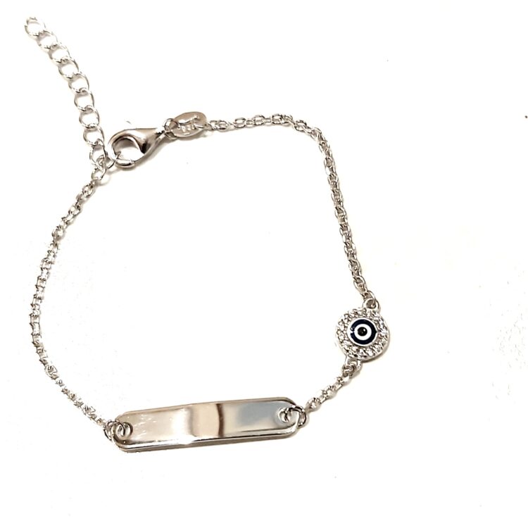 Ασημένια παιδική ταυτότητα με μάτι στόχος