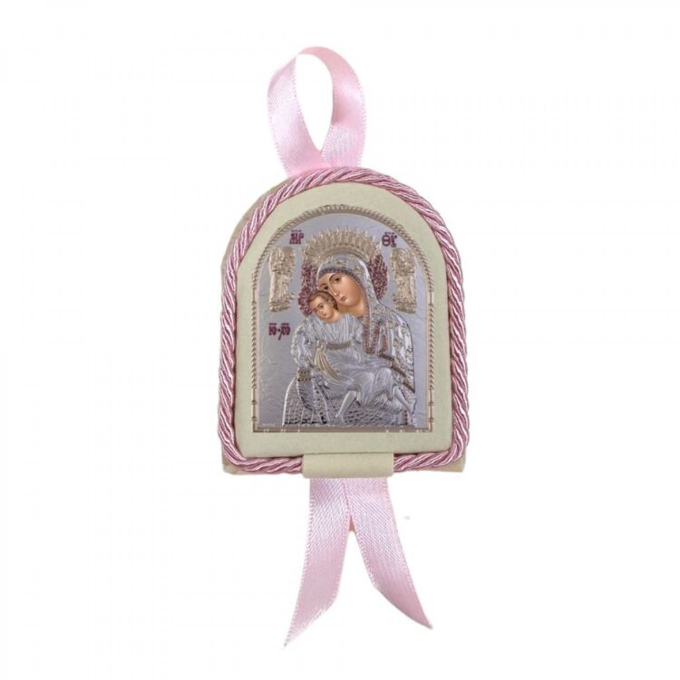 Κρεμαστό ροζ εικονάκι Αξιον Εστί. 