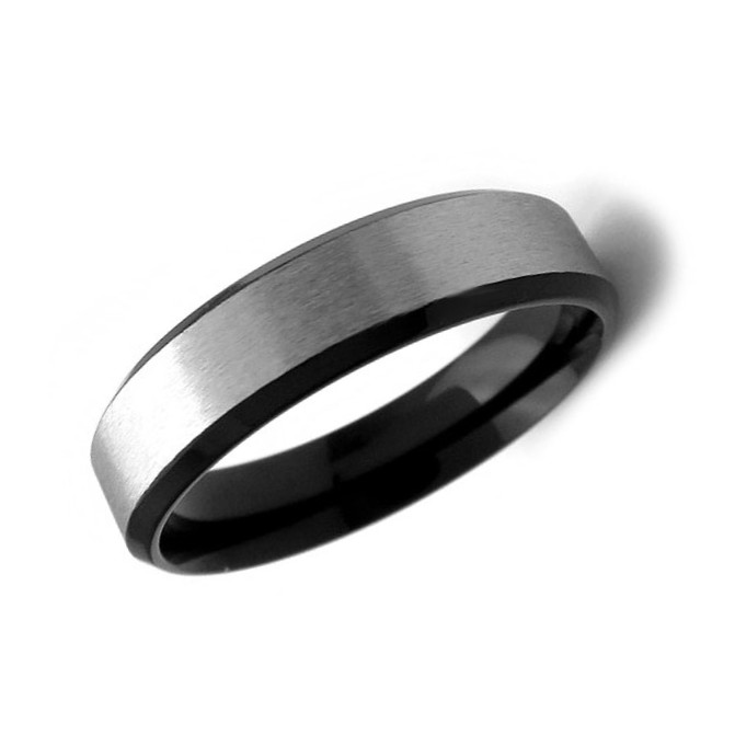 Δαχτυλίδι βέρα ατσάλι ασημί μαύρο. Βέρα unisex, από ανοξείδωτο ατσάλι, ασημί και μαύρο χρώμα.