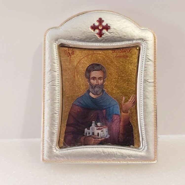 Άγιος Θεόδωρος Κυθήρων μικρή ασημένια εικόνα.