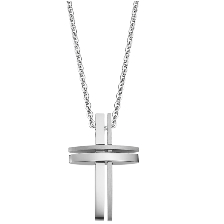 Ανδρικός σταυρός ατσάλι Lotus Style LS1984-1/3.